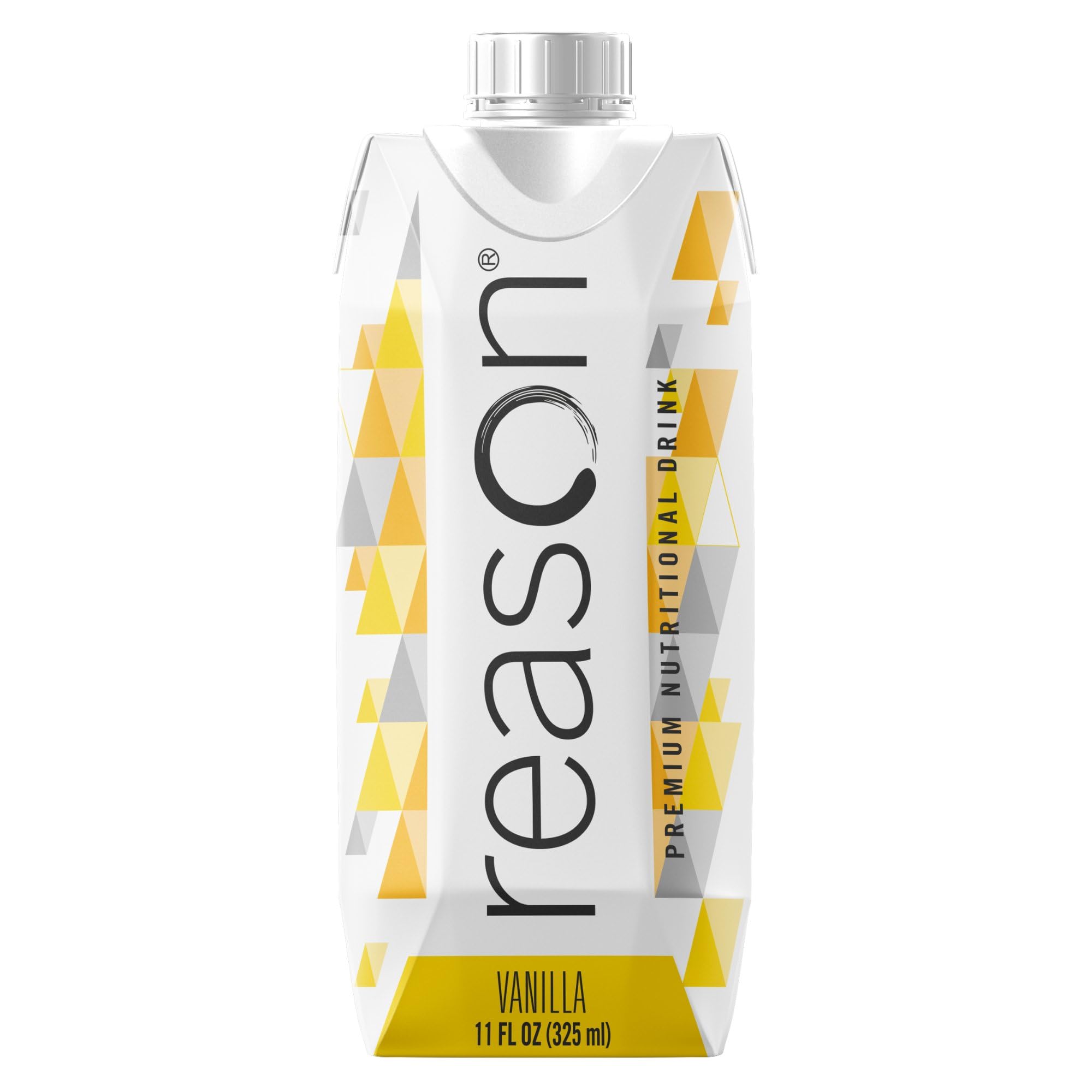 Reason Premium High Calorie Protein Drink - Free of Soy, Gluten, GMO, Artificial Flavors, and Sweeteners - NSF Certified, Lactose-Friendly and Great for Tube-Feeding - Vanilla, 11 oz