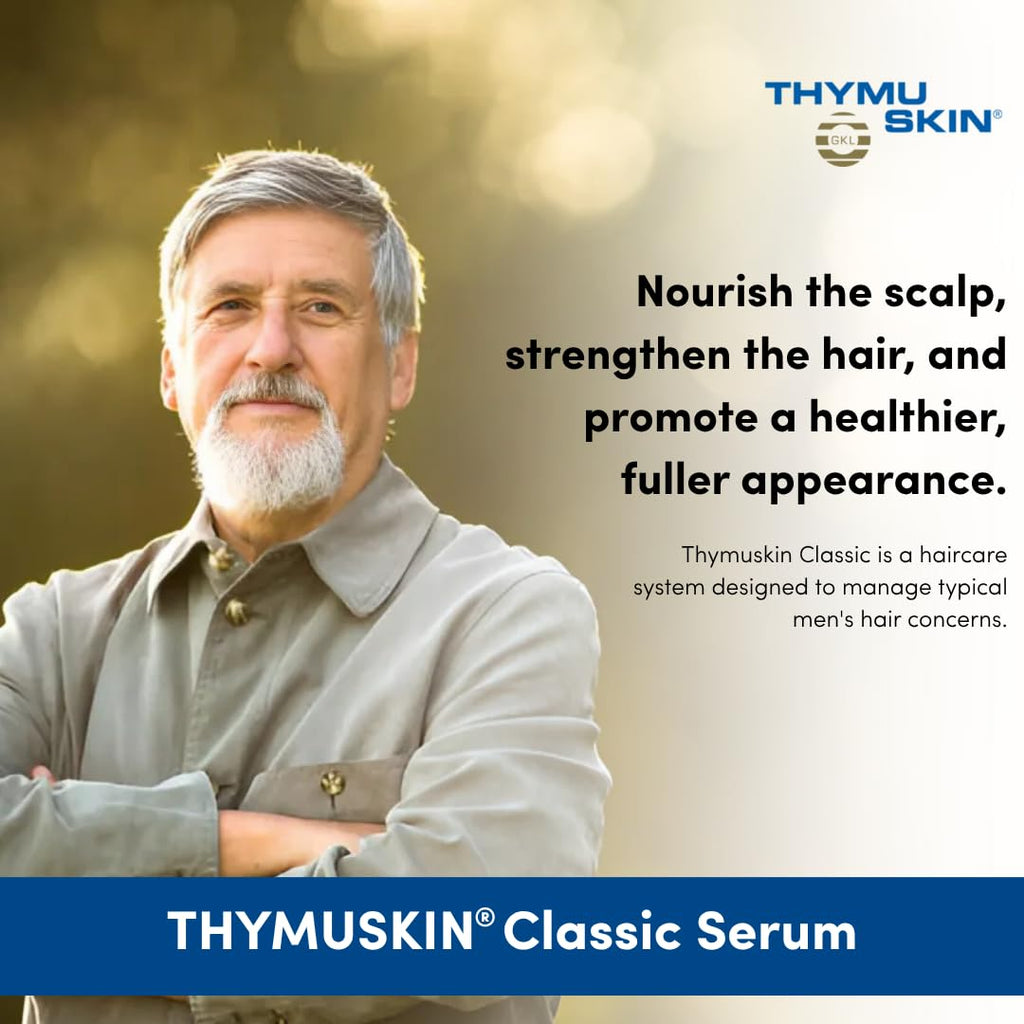 THYMUSKIN® Classic Serum | Hair Revitalizing Scalp Treatment with GKL-02 Thymic Peptide Complex | Thinning Hair & Scalp Nourishment | Step 2 of 2 for Men & Women | Silicone & Paraben Free | 200ml