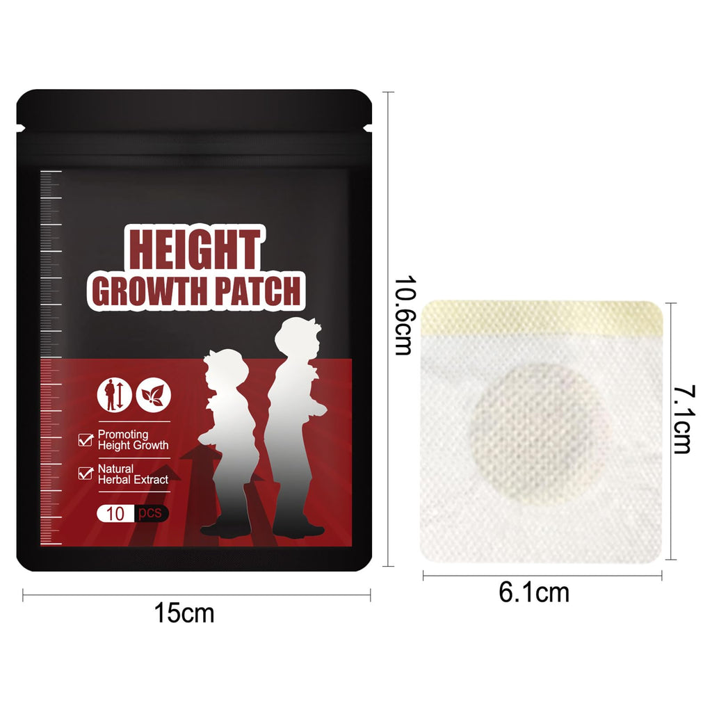 Pack of 10 Height Growth Patches, Height Growth Foot Patches, Growth Enhancer Patches, Bone Growth Foot Patches to Increase Body Growth, Height Growth Patches for Adults and Teenagers