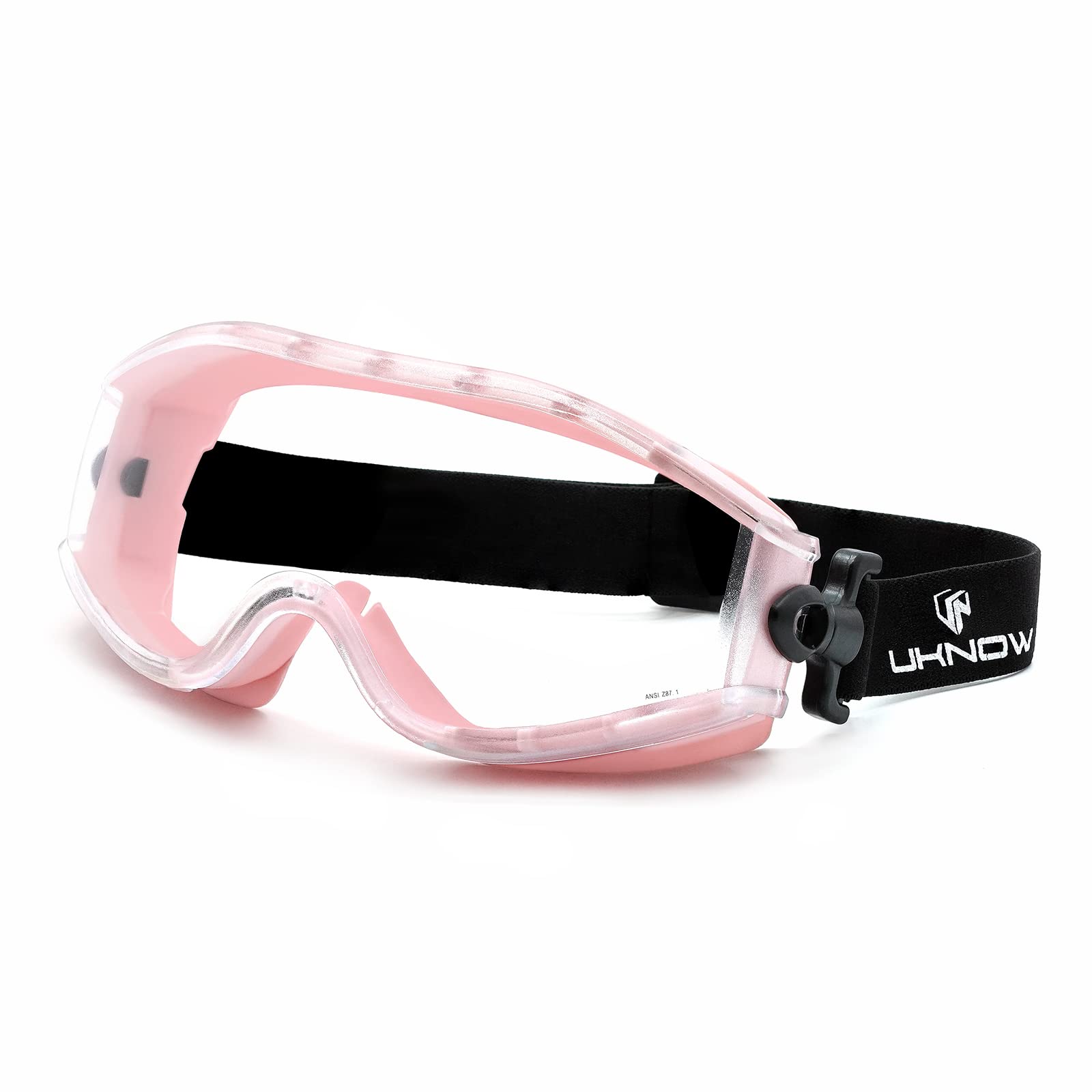 UKNOW Safety Goggles Over Glasses, Clear Anti-Fog Lenses, ANSI Z87.1 Certified Eye Protection for Laboratory Work Industrial Use