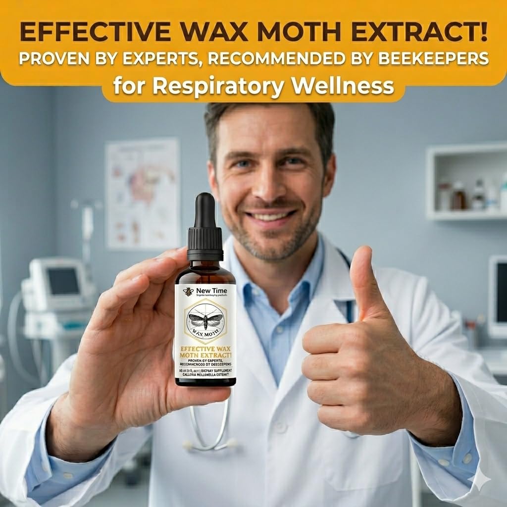 2-Pack Wax Moth Larvae Tincture – 25% Galleria mellonella Extract | 120 ml Total (2 x 60 ml) Ognevka Liquid Bee Supplement for Respiratory Wellness & Immune Support