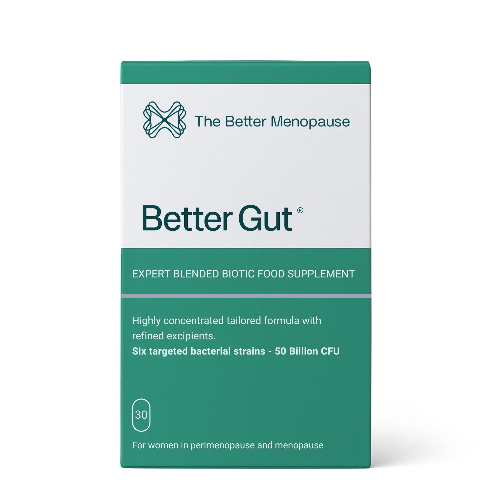 The Better Menopause | Better Gut Advanced Biotic Supplement for Women 35+ | One Month Supply