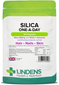 Silica; 250mg; 100 Capsules 1 a day, for Hair and Nails - adds strength and shine - super high strength by Lindens