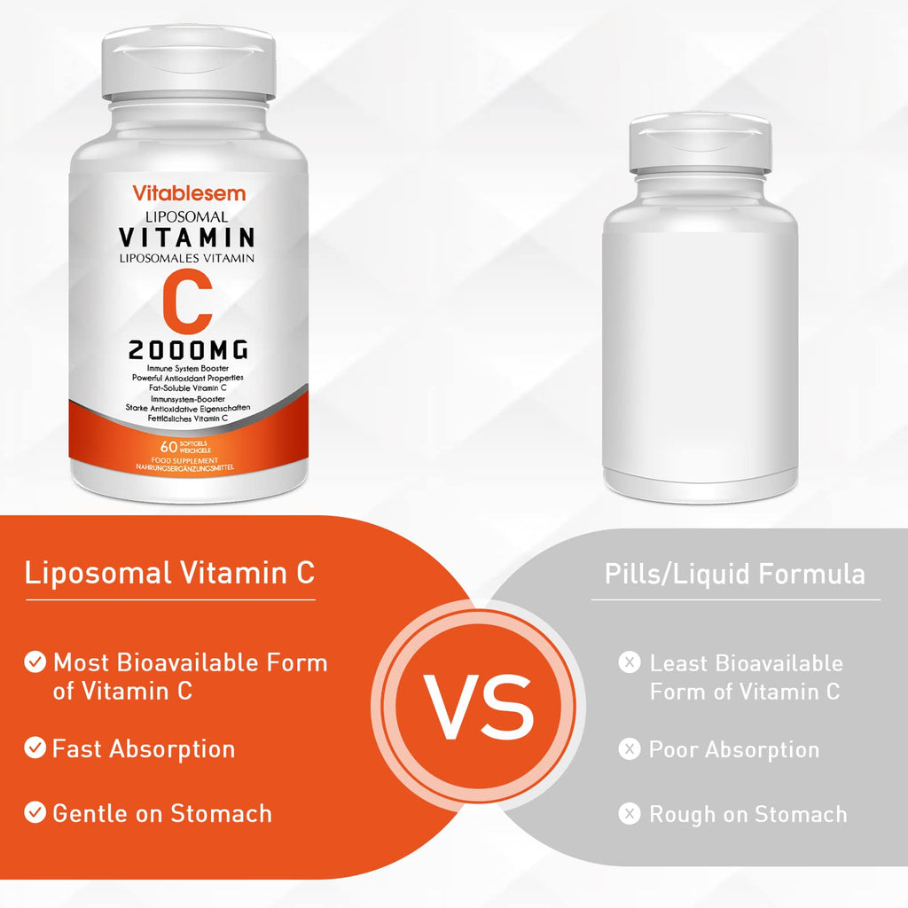Liposomal Vitamin C Capsules 2000mg, 2 Pack
