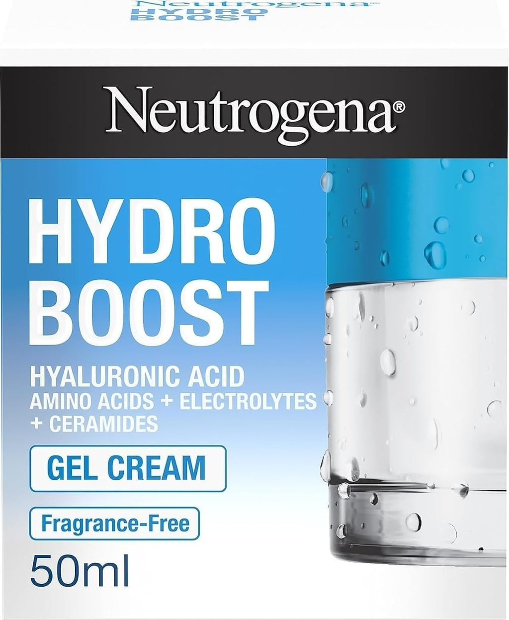 Neutrogena Hydro Boost Gel Cream Moisturiser with Hyaluronic Acid & Trehalose - For dry skin - 50 ml