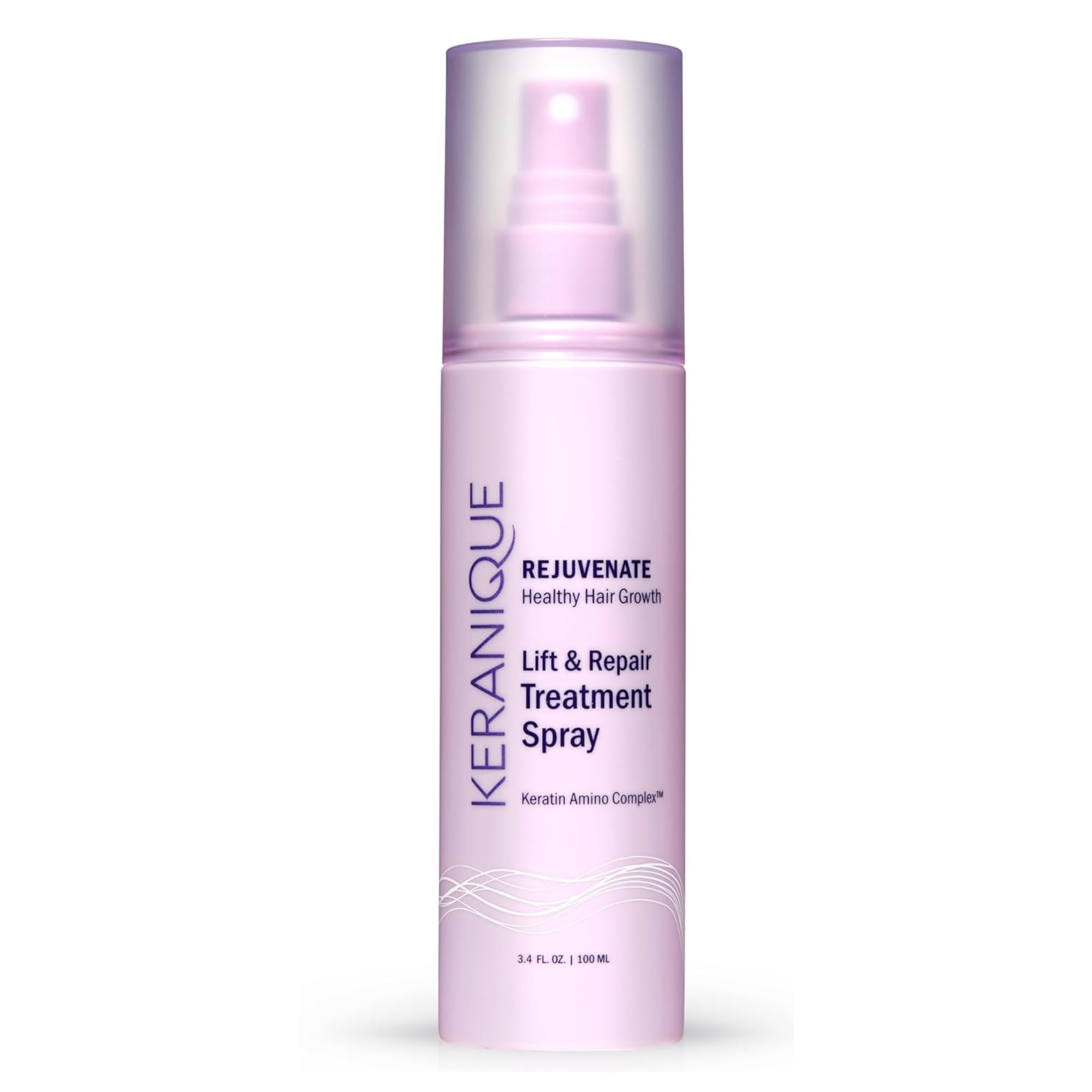 Keranique Lift & Repair Treatment Spray with Keratin Amino Complex™, Keratin Hair Treatment for Instant Volume & Body, Split End Repair, Heat Protectant, Sulfate, Dye & Paraben Free, 2X3.4 Fl Oz