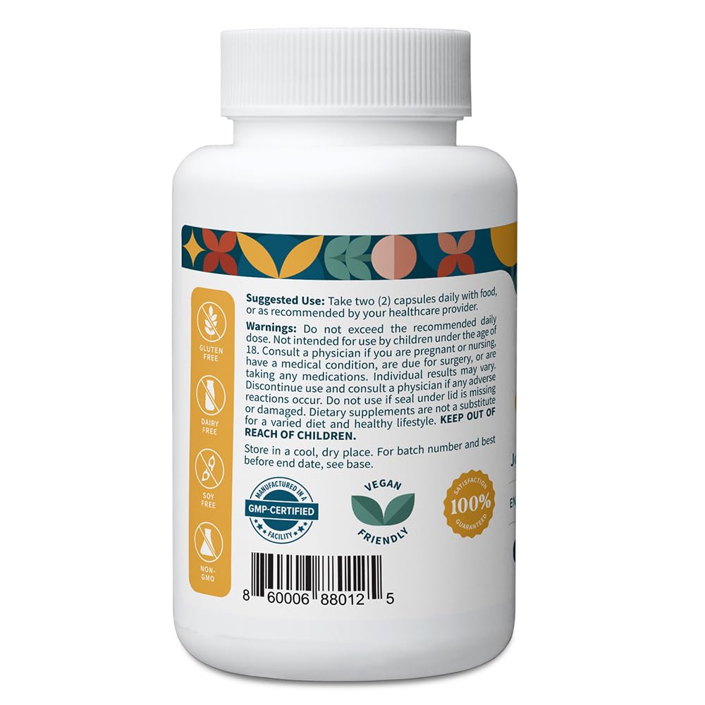 Pattern Wellness Turmeric Curcumin Supplement – 60 Capsules