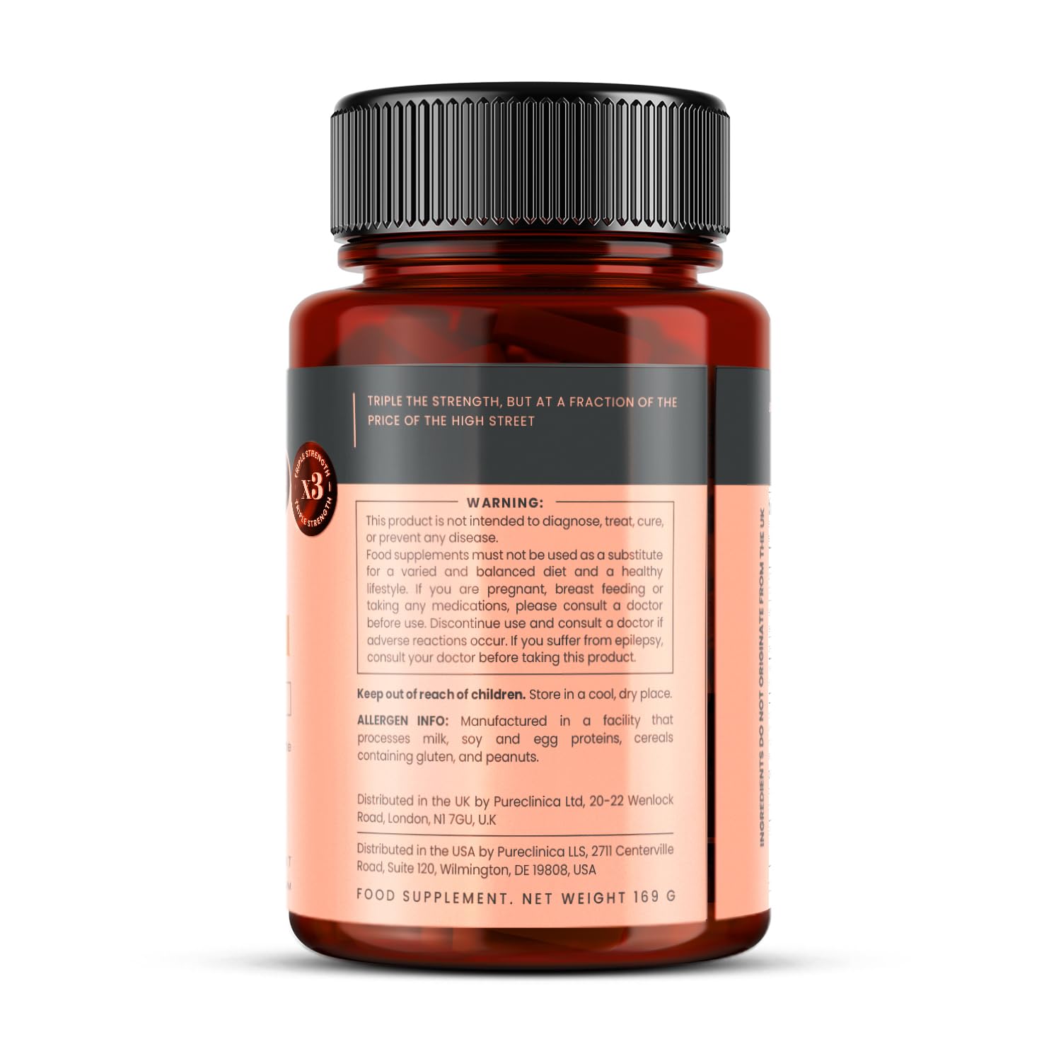 Triple Strength Hyaluronic Acid 300mg x 180 tablets (6 months supply). 300% stronger