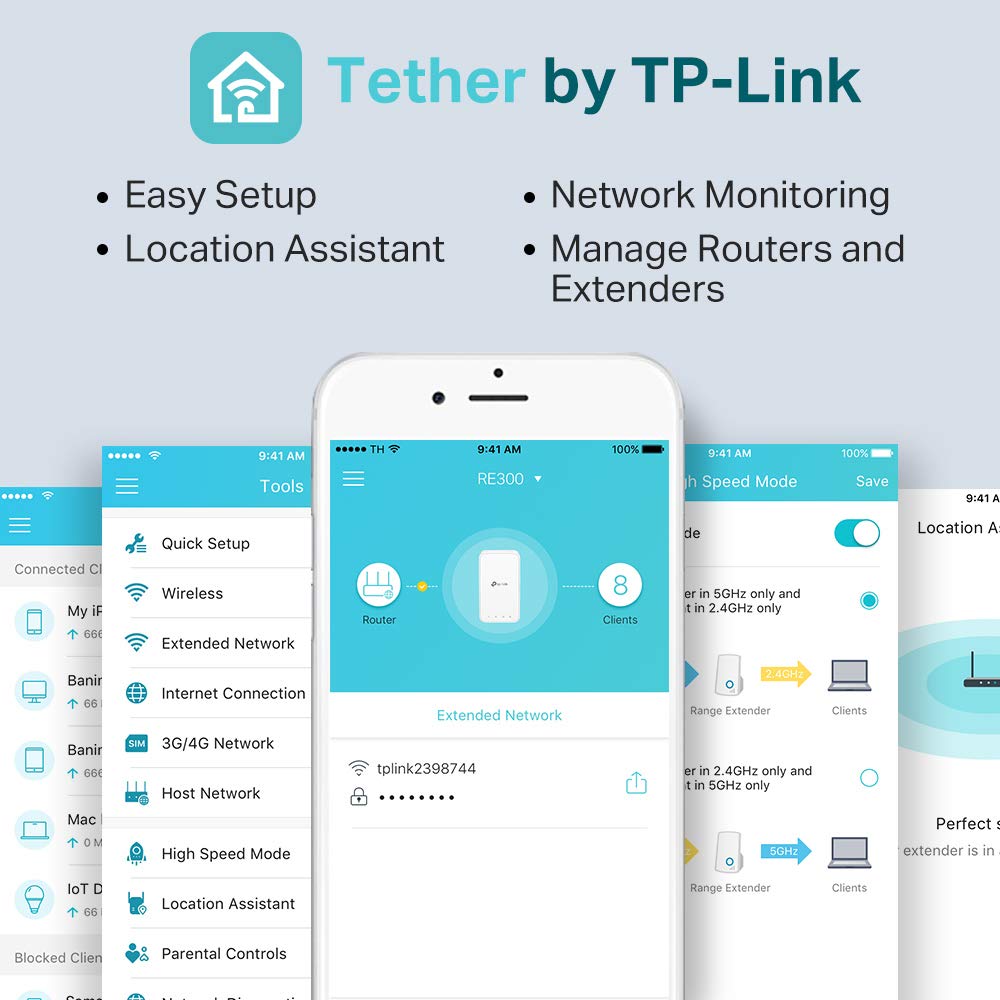TP-Link RE300 AC1200 WiFi Extender Booster WiFi Booster