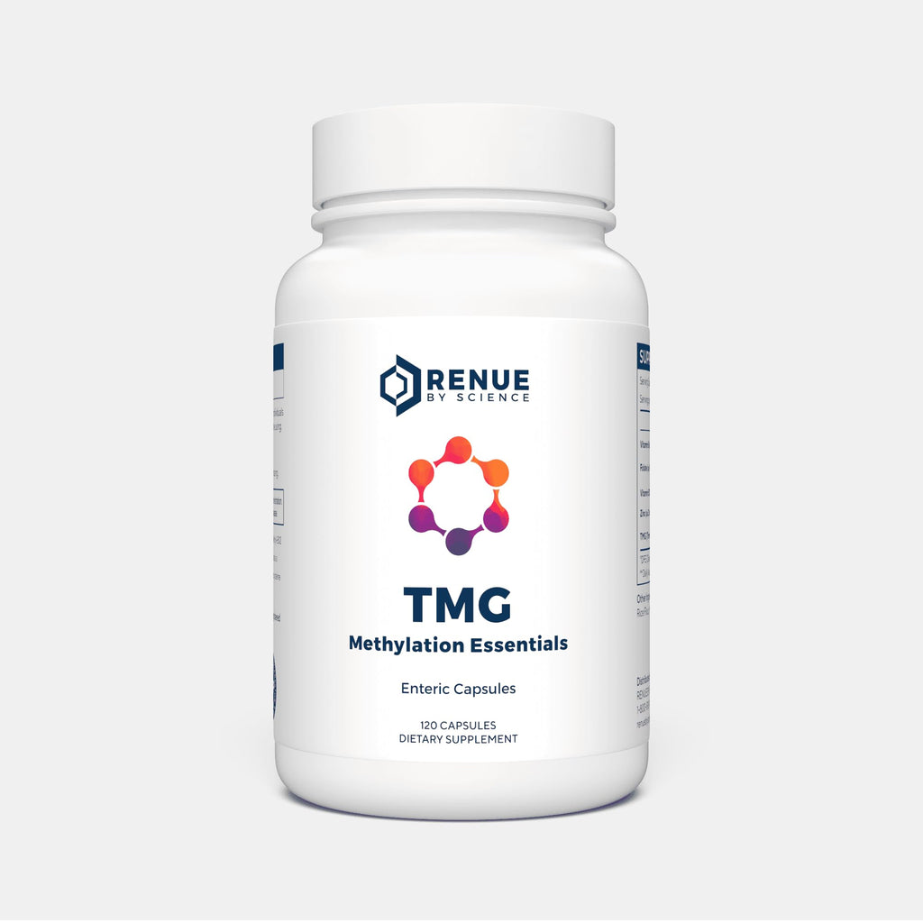 Renue By Science TMG | High Strength TMG Supplements | 120 Trimethylglycine Capsules - 900mg TMG per Serving with Vitamin B12 Vitamin B6 Folate & Zinc | Made in the USA & Third-Party Tested