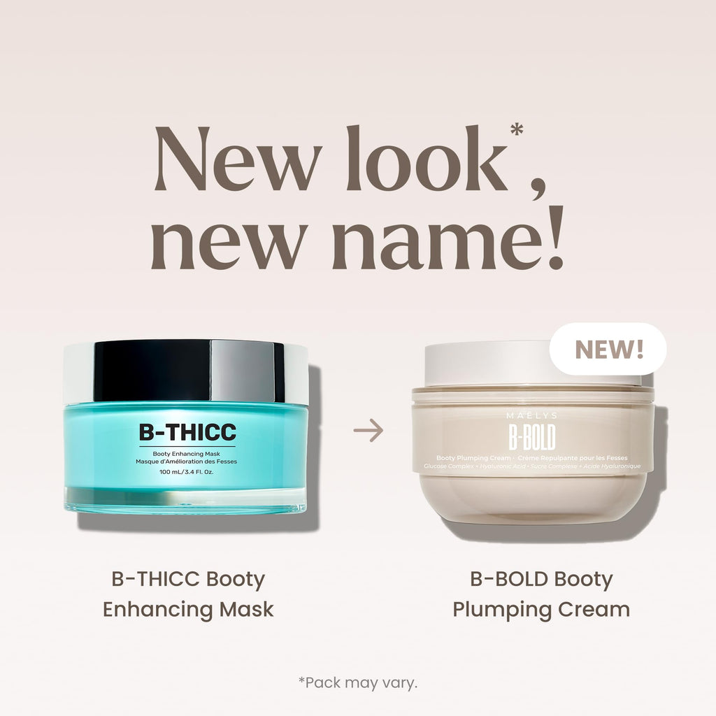 MAËLYS B-BOLD Booty Enhancing Mask - Plumping & Firming Body Cream for Booty Area - Skin Tightening With Hydrating Hyaluronic Acid & Grape Seed Oil (3.38 Fl Oz)