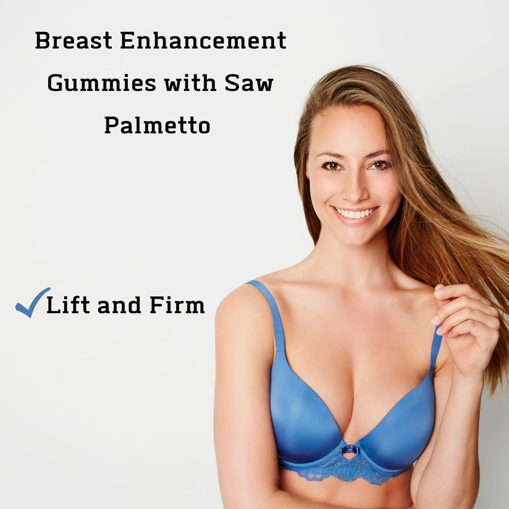 Natural Curves Breast Enhancement Gummies – Bust Firming & Lifting Support – Plant-Based Herbal Formula for Fuller, Perkier Breasts – Feminine Health Supplement – Made in USA – 60 Gummies