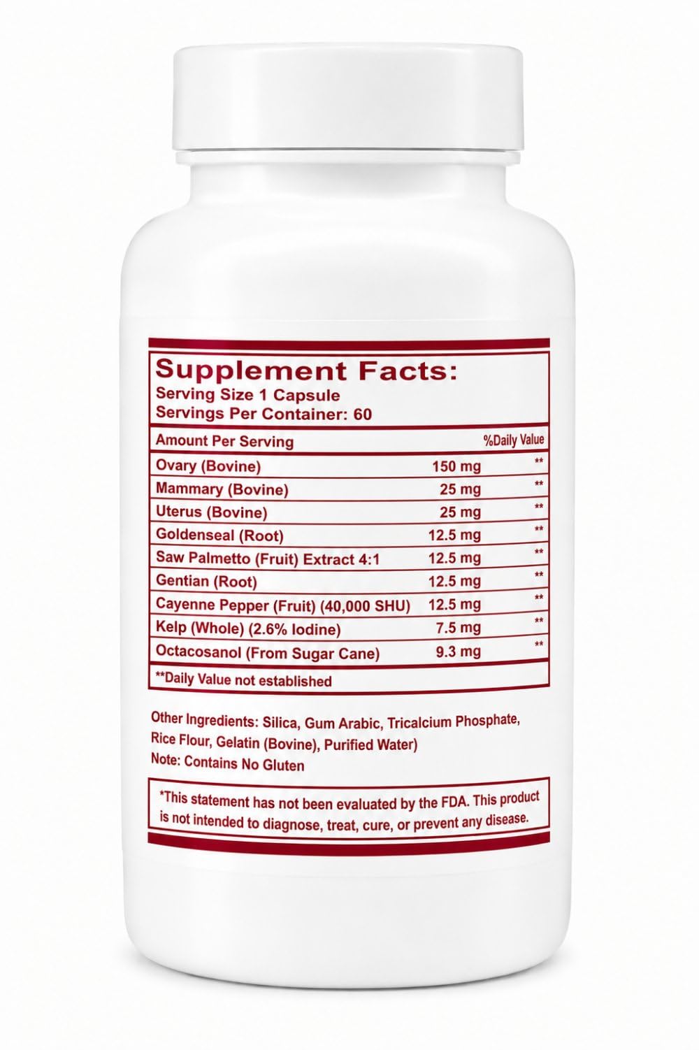 SOR, Inc. OVA-Glan Feminization Support Capsules for Crossdressers & Trans Women – Mammary, Ovary & Botanical Blend – 60 Capsules – Made in USA