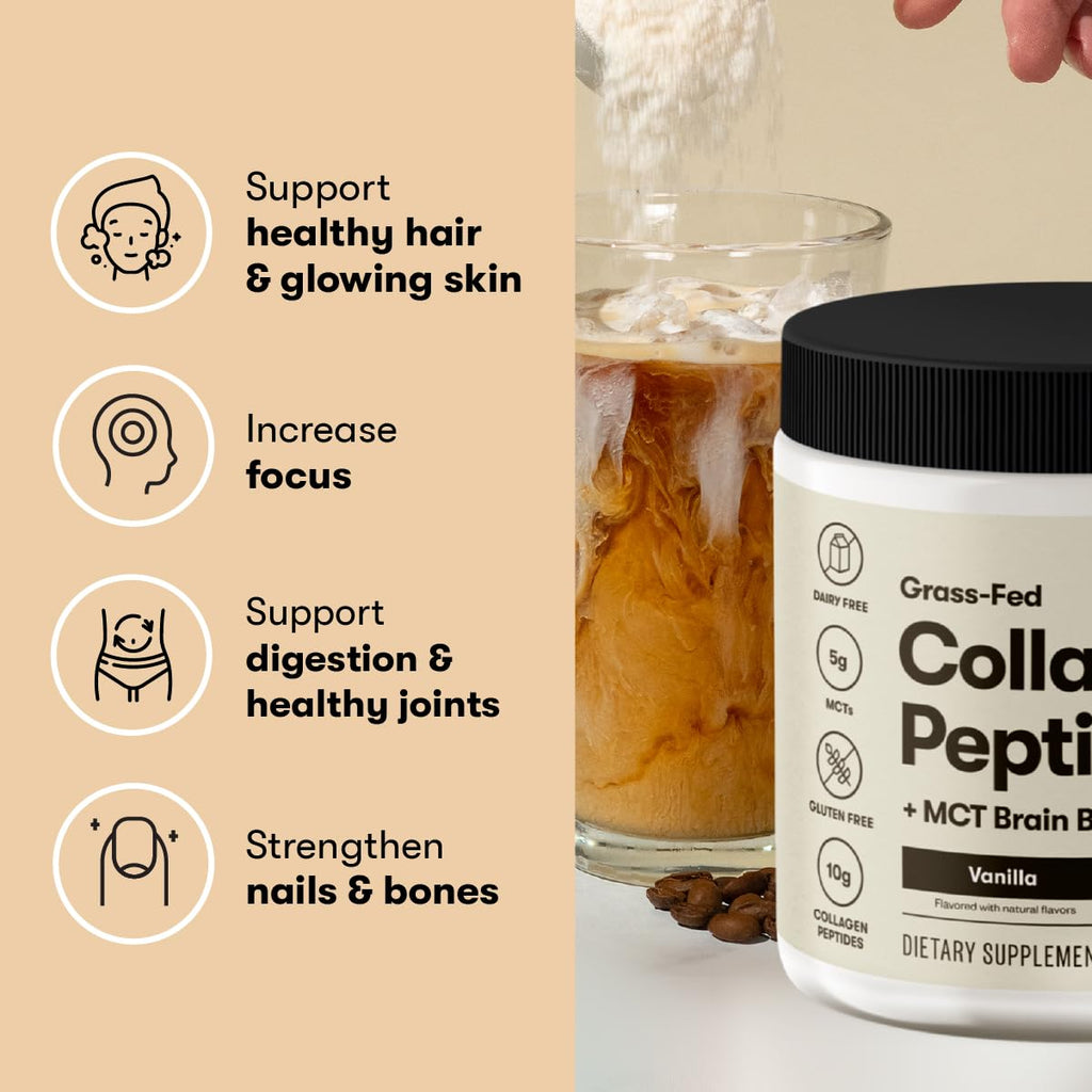 Perfect Keto Collagen Peptides, Chocolate, 10g Protein Powder, Low Carb, No Sugar Added, Keto Friendly Coffee Creamer & Drink Mix, Grass Fed Bovine Type 1 & 3 Supplement with MCT Oil, 20 Servings
