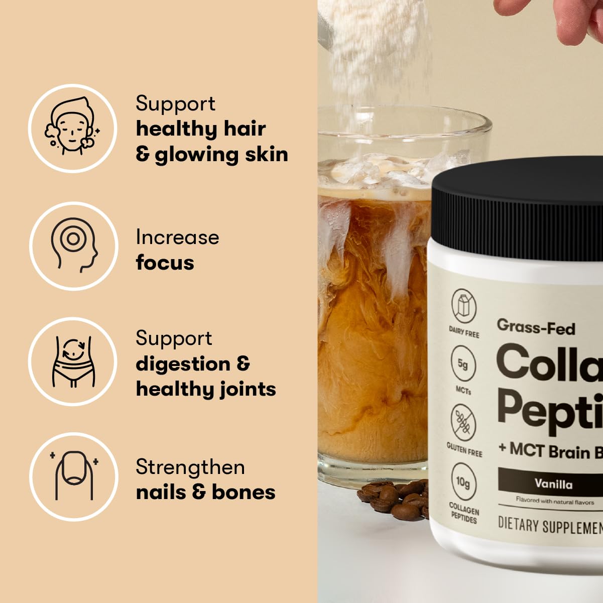 Perfect Keto Collagen Peptides, Chocolate, 10g Protein Powder, Low Carb, No Sugar Added, Keto Friendly Coffee Creamer & Drink Mix, Grass Fed Bovine Type 1 & 3 Supplement with MCT Oil, 20 Servings