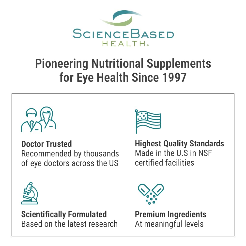ScienceBased Health MacularProtect AREDS 2 Formula – Eye Health Vitamin & Mineral Supplement with Lutein, Zeaxanthin & B Vitamins for Macular & Vision Support – 60 Capsules