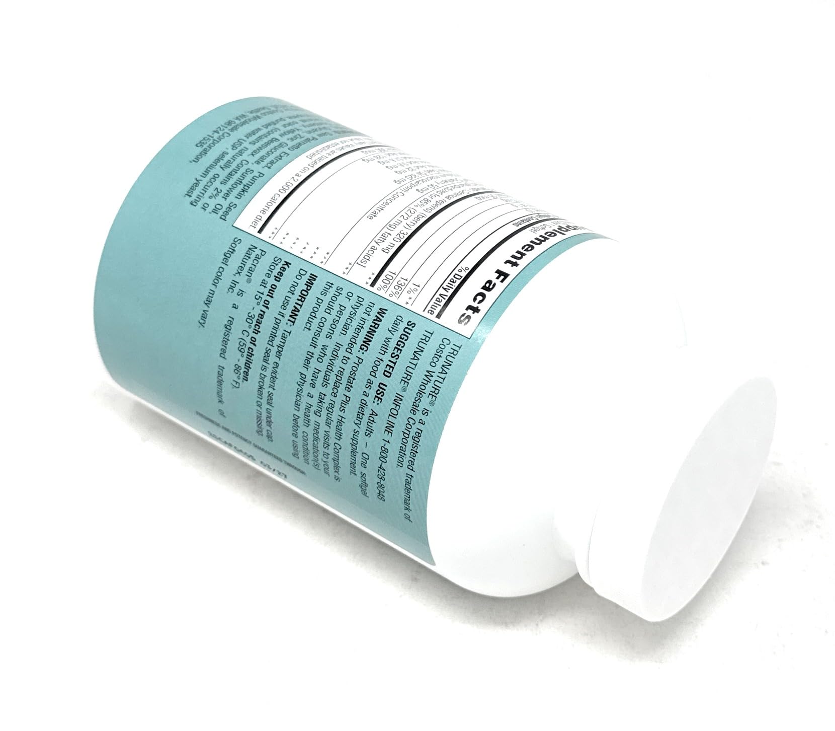 TruNature Prostate Plus Health Complex - Saw Palmetto with Zinc, Lycopene, Pumpkin Seed, Cranberry - 250 Softgels (1 Bottle)