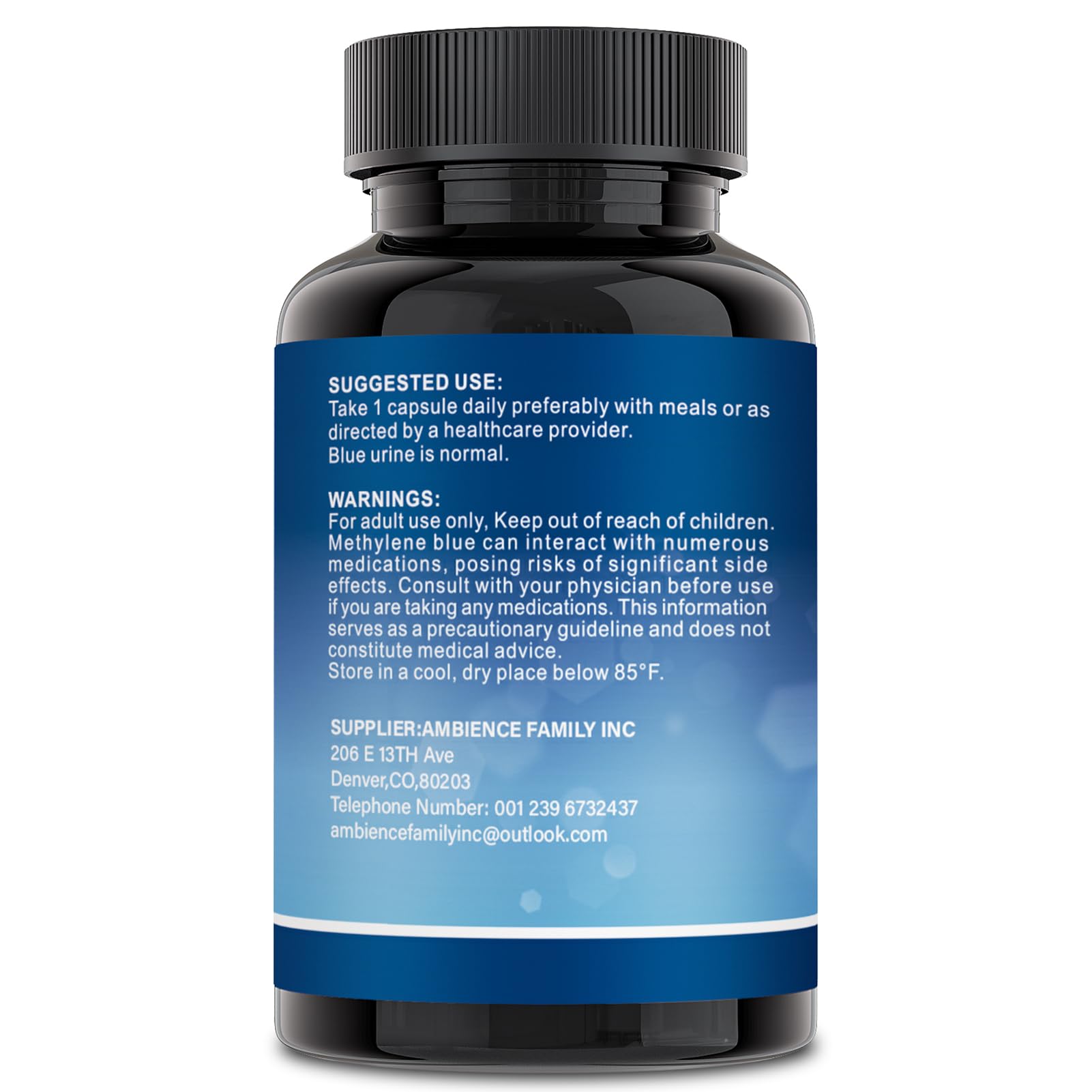 Liophy Methylene Blue Capsules — Premium Quality Methylene Blue with Vitamin C Ester, Dietary Supplement, 60 Easy‑to‑Swallow Capsules