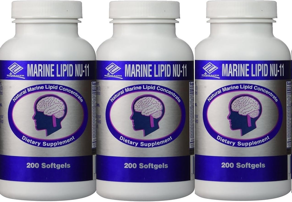 3 packs Marine Lipid NU-11 (200 Softgels)
