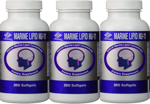 3 packs Marine Lipid NU-11 (200 Softgels)