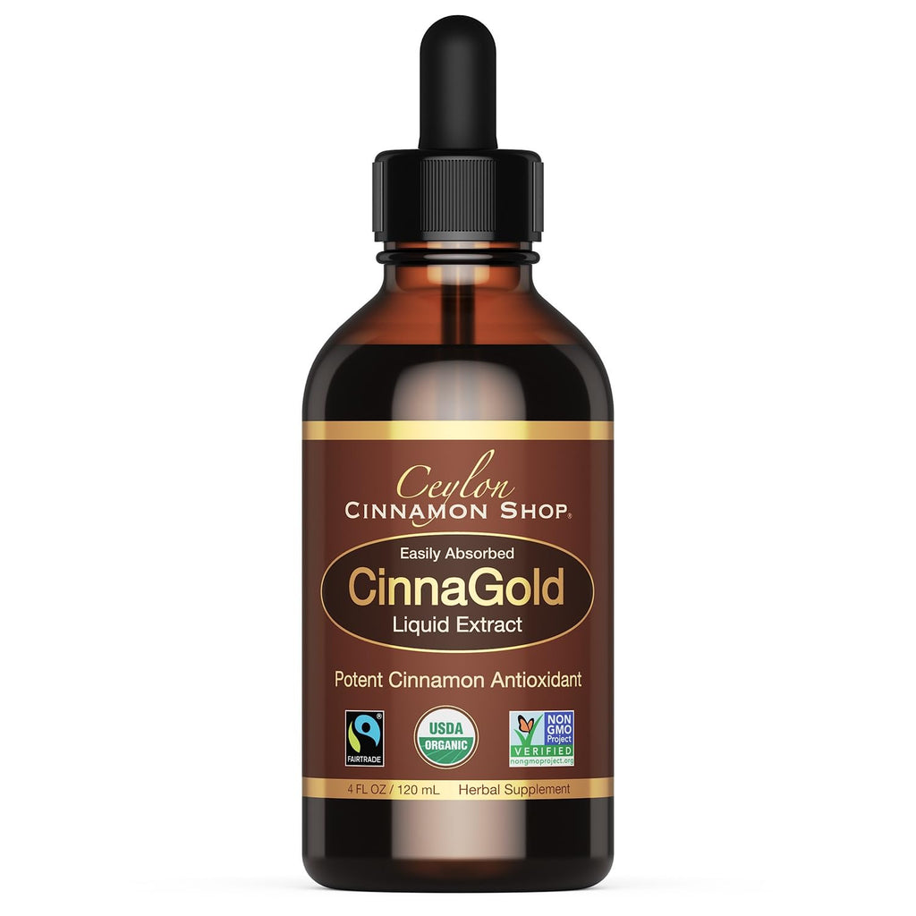 CinnaGold™ Organic Ceylon Cinnamon Liquid Extract Supplement - 4 oz
