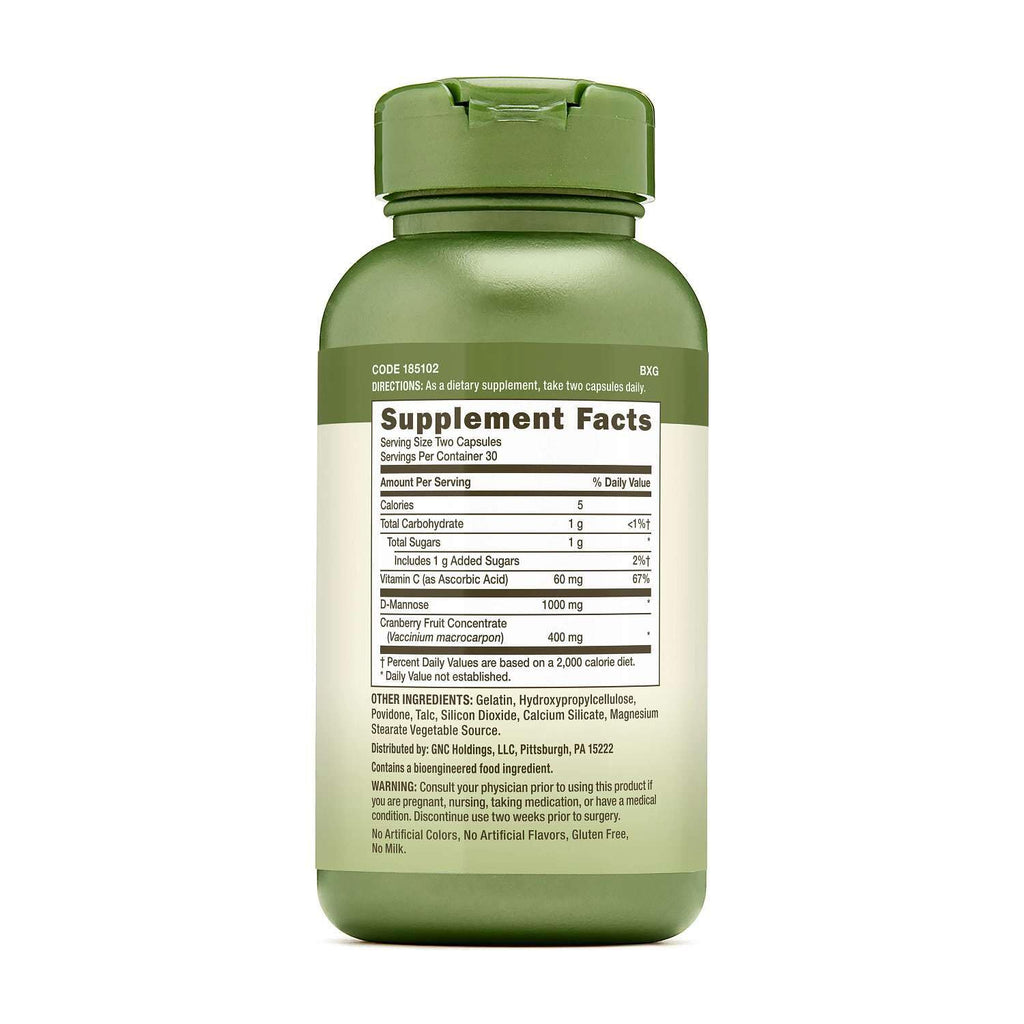 GNC Herbal Plus Cranberry D-Mannose, 60 capsules