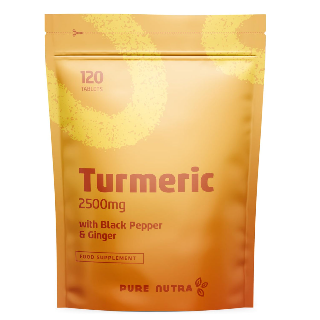 Turmeric 2500mg with Ginger and Black Pepper from Pure Nutra Brand 120 Tablets | 4 Months Supply