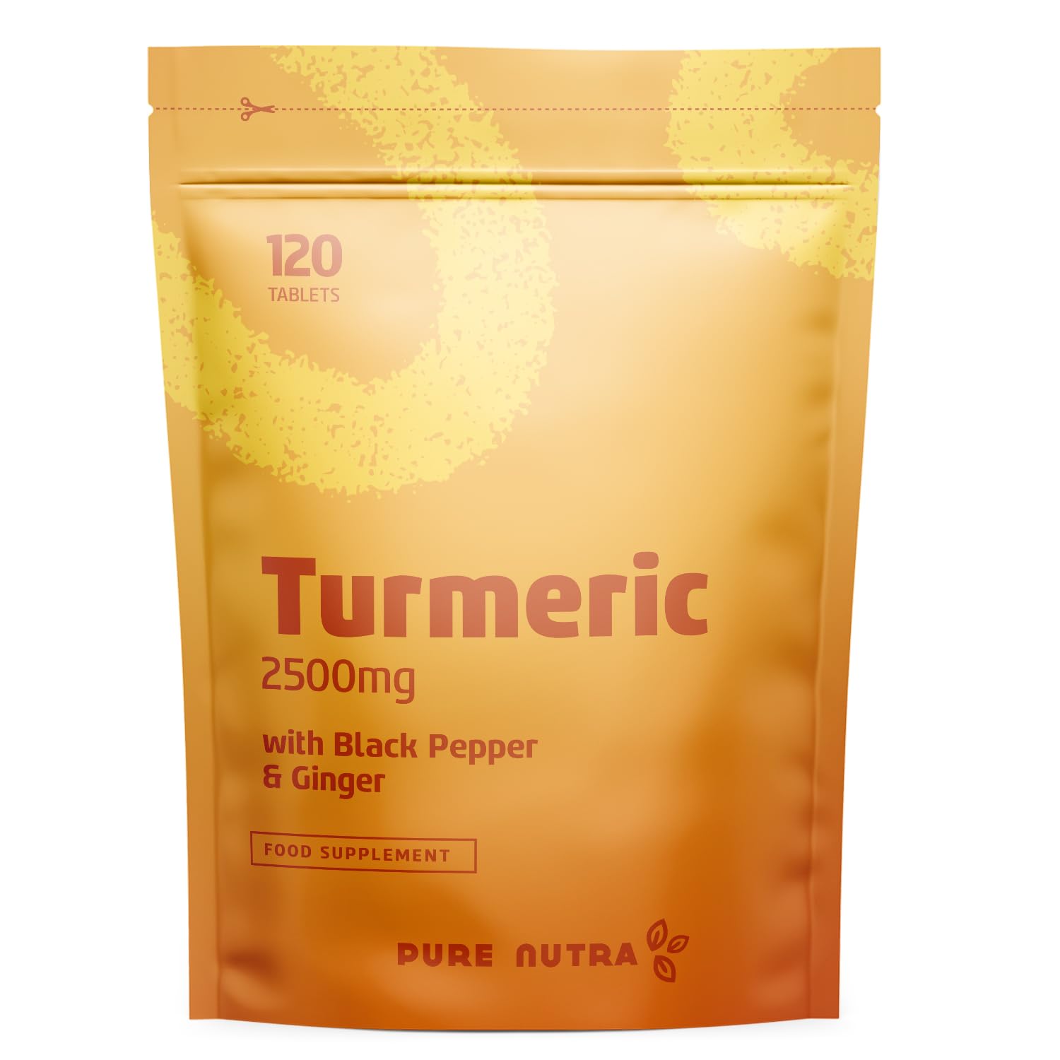 Turmeric 2500mg with Ginger and Black Pepper from Pure Nutra Brand 120 Tablets | 4 Months Supply