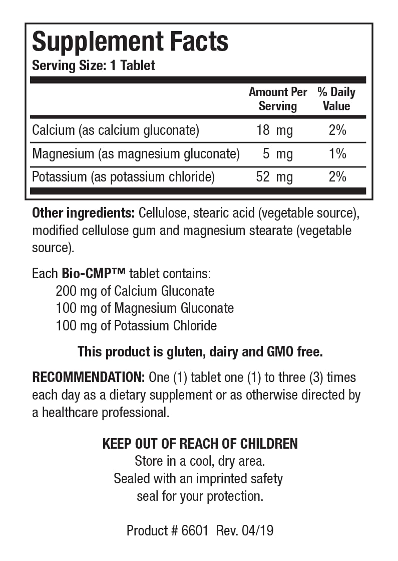 Bio CMP from Biotics Research Calcium, Magnesium and Potassium Supplement, Supplies Electrolytes that Provides Optimal Muscle Comfort Cramps and Fatigue, Supports Healthy Metabolism 250 Tablets