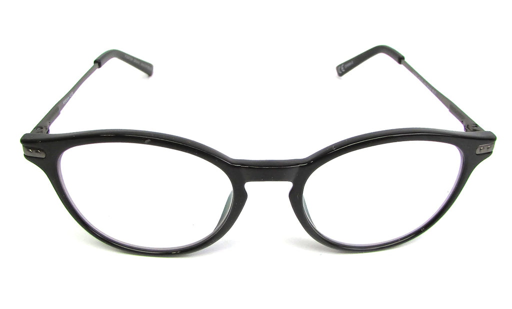 Foster Grant McKay Multifocus Round Reading Glasses Black (Black, 1.50)