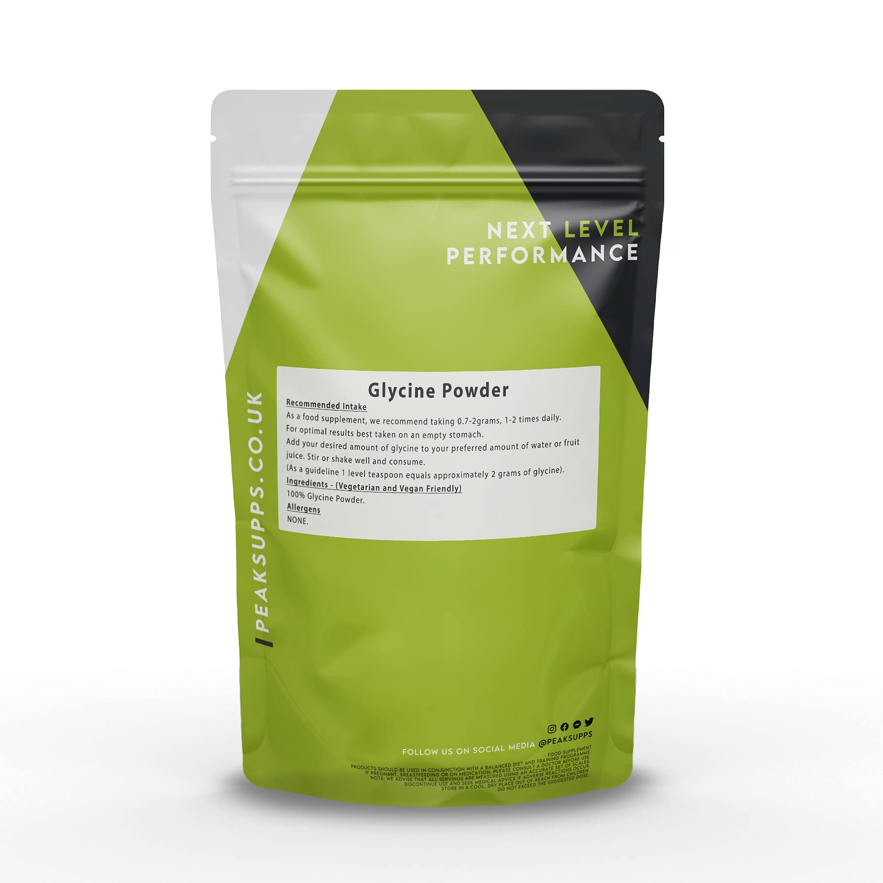 Glycine Powder 250g | Pure L-Glycine | Vegan Friendly, GMO Free