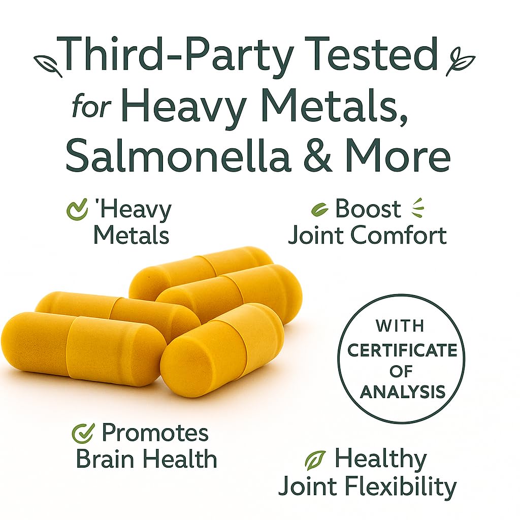 Me First Living Turmeric Curcumin 1000 mg 95% Curcuminoids, Bioperine 10 mg, 19x More Potent Than Others, Increased Absorption, Non-GMO, Organic Turmeric, Vegan, Gluten Free, 60 Capsules
