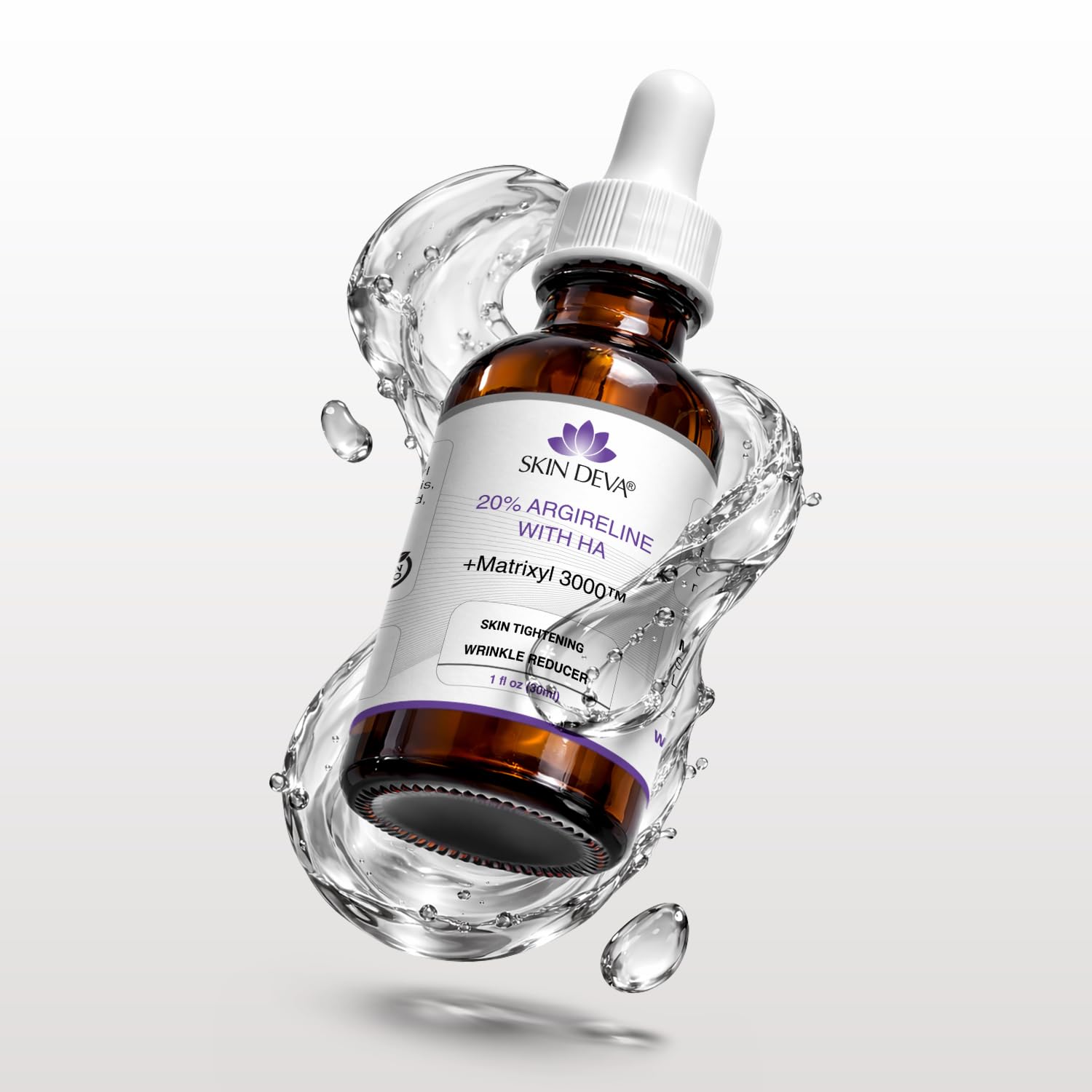 SKIN DEVA 20% Argireline Serum with Matrixyl 3000 Pure Hyaluronic Acid Serum For Face Deep Wrinkle Reducer Anti Aging Tones Skin and Stimulates Collagen Peptides Serum For Face