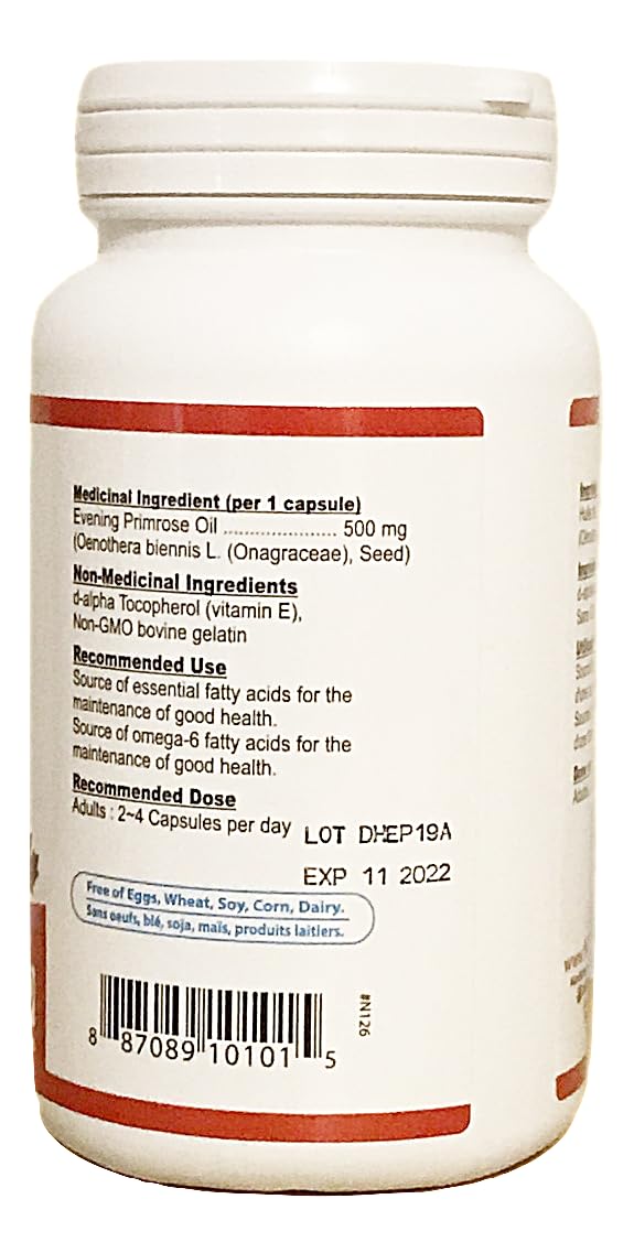 Nutridom Evening Primrose Oil Omega-6 & GLA 500mg 200Softgels