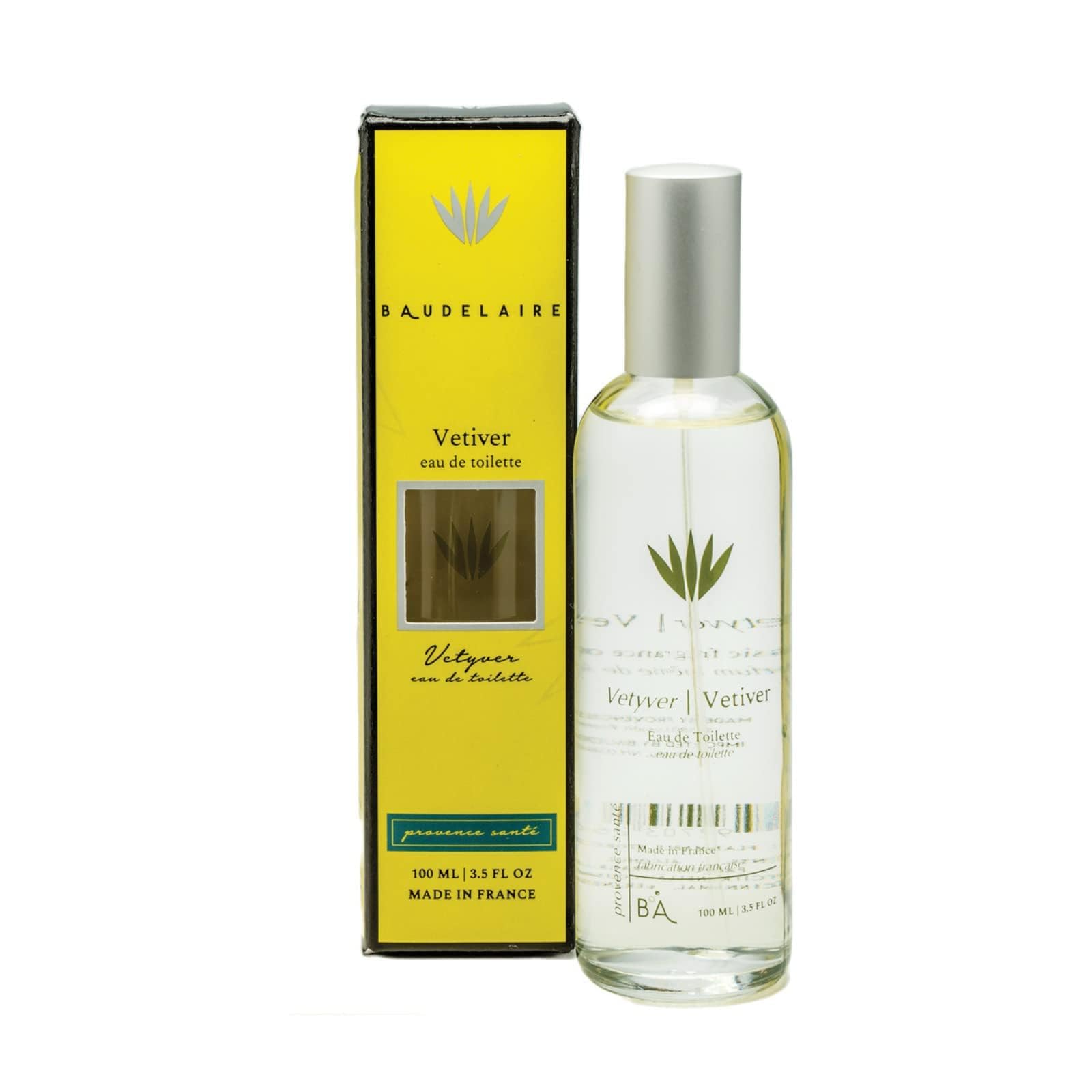 Provence Sante Eau de Toilette Spray - Luxury Long-Lasting Fragrance - Vetiver Scent - Elegant Perfume Gift - Made in France - 3.5 Oz
