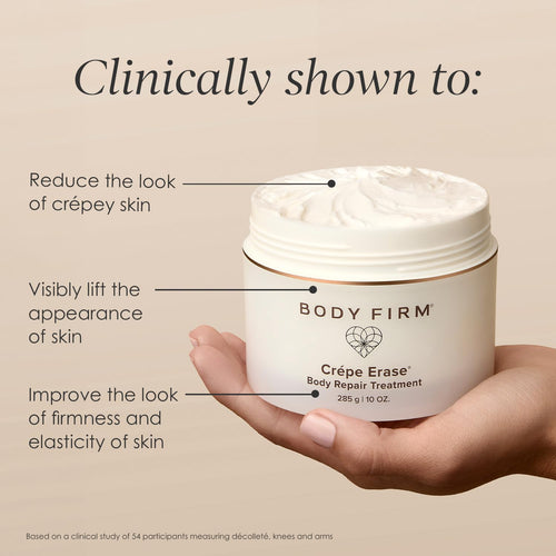Body Firm Crepe Erase Body Repair Treatment, Anti Aging Firming Lotion with Collagen Peptides, Shea Butter, Vitamin E, Squalane and More, Promotes Women's Natural Collagen Production, 10 Oz