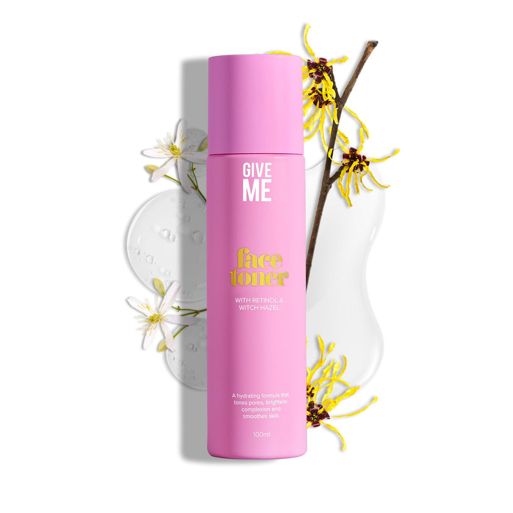 Give Me Cosmetics Witch Hazel Toner for Face, Hydrating, Contains Anti-Aging Retinol and Hyaluronic Acid, Reduces Fine Lines and Wrinkles, Paraben-Free