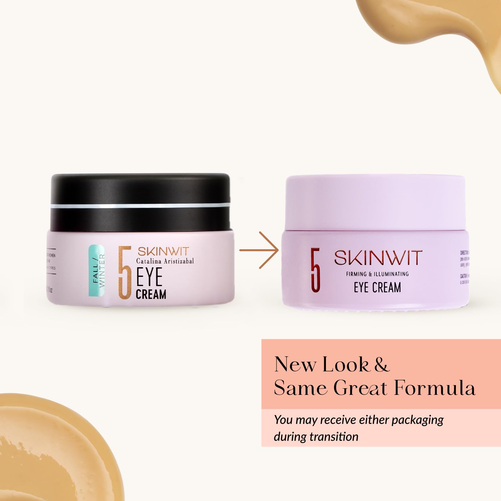 SKINWIT Under Eye Cream for Dark Circles & Puffiness with EGF Hyaluronic Acid Peptides & Caffeine – Retinol Eye Cream for Lines & Wrinkles - 0.67 Oz Made in USA