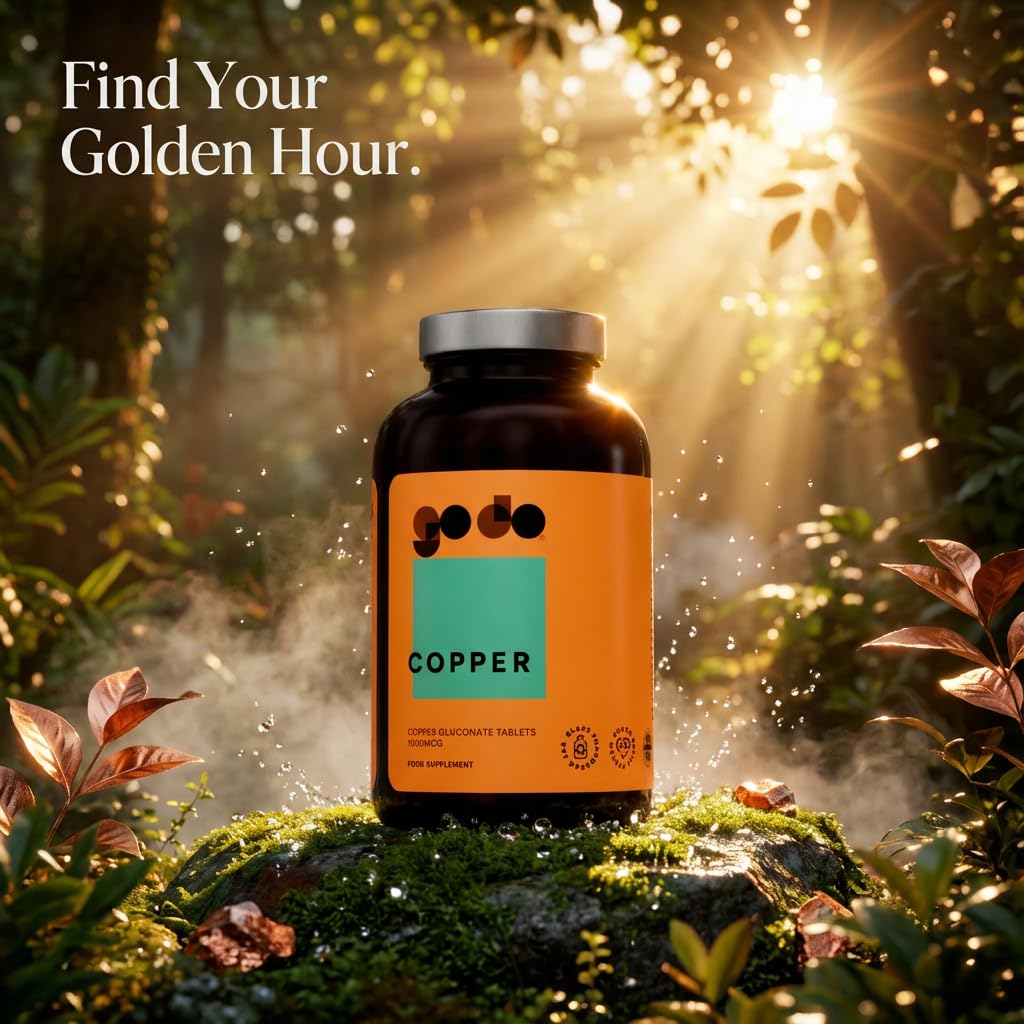 Copper Supplement 1000mcg 120 Tablets - Nutritional Supplements for Vegans & Vegetarians - Healthy Lifestyle Copper Gluconate Supplement
