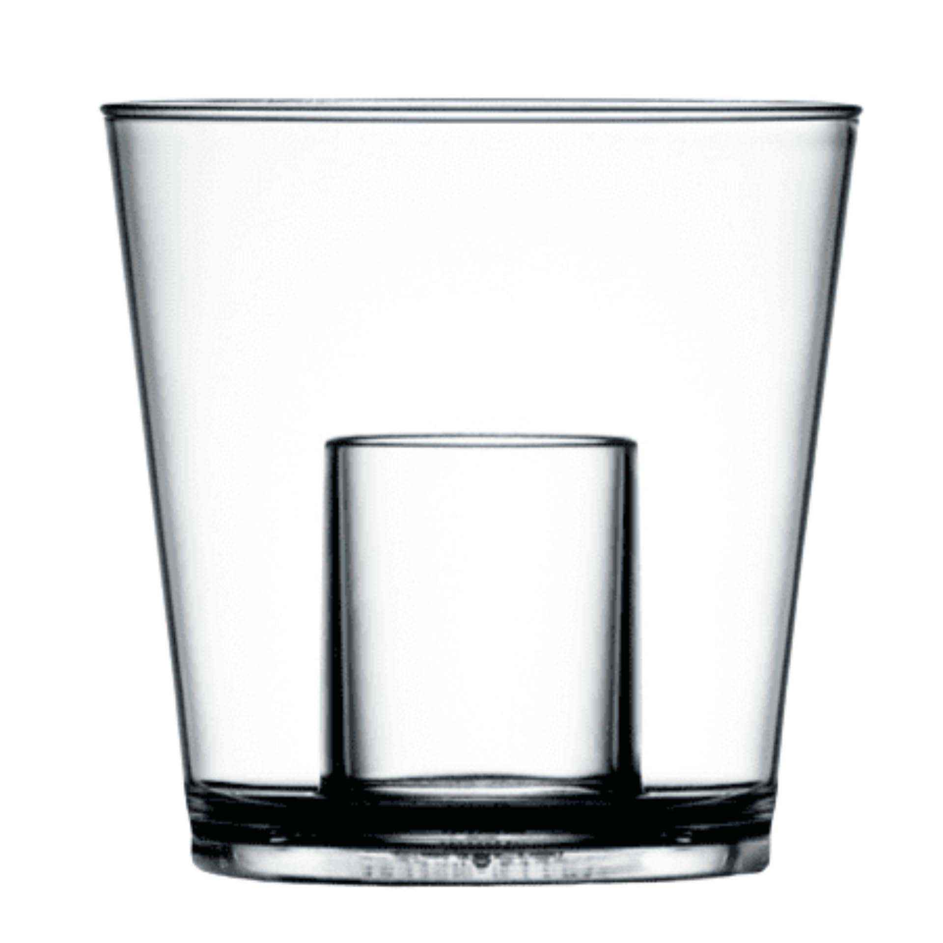 AIOS Unbreakable Polycarbonate Bomb Shot. Capacity 25ml Shot with 100ml Chaser (UKCA Marked). Aka: Bomb Cups, Jager Bomb Cups, Reusable Bomb Shot. (12)