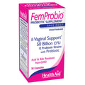 HealthAid FemProbio – Once-Daily Probiotic with Prebiotic Fiber | 50 Billion CFU | 30 Vegetarian Capsules | Acid & Bile Resistant, Lactose, Gluten & GMO-Free