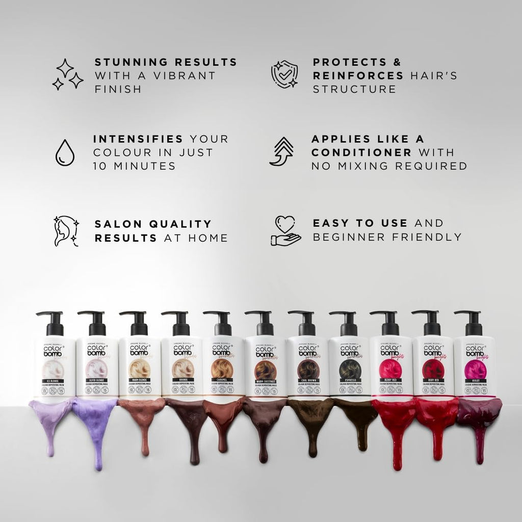 Jerome Russell WARM CHESTNUT Colour Bomb | Colour Depositing Hair Mask