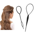 ZZLBZN Topsy Tail Hair Tool, 2pcs Hair Braiding Tool, Hair Looping Tool, Hair Pull Through Tool, Pony Tail Hair Tool for Women Girls