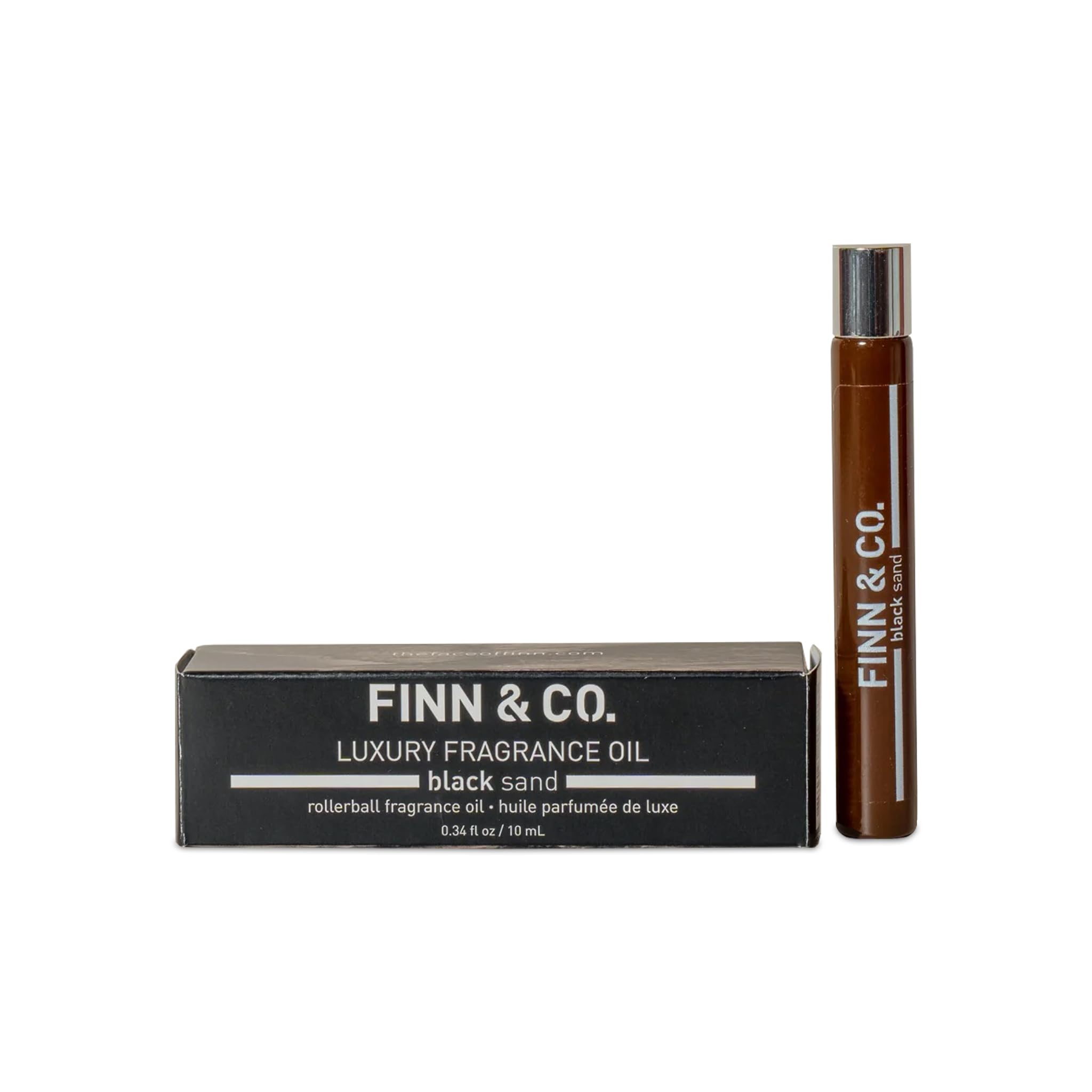 FINN & CO. Black Sand Fragrance Oil, Long-Lasting Beach Inspired Fragrance for Men & Women, Roll On Perfume Oil, Travel-Friendly, Lightweight, Easy Application & Spill Proof, 0.34oz