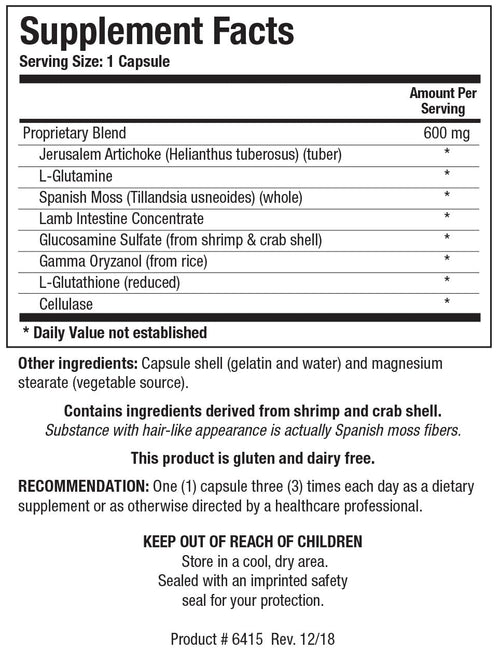 BIOTICS RESEARCH IPS – Optimal Gastrointestinal Support, Gut Lining Support, Gut Healing, Jerusalem Artichoke, Lamb Intestine, Glucosamine Sulfate, Gamma Oryzanol, L-Glutathione, 90 Capsules