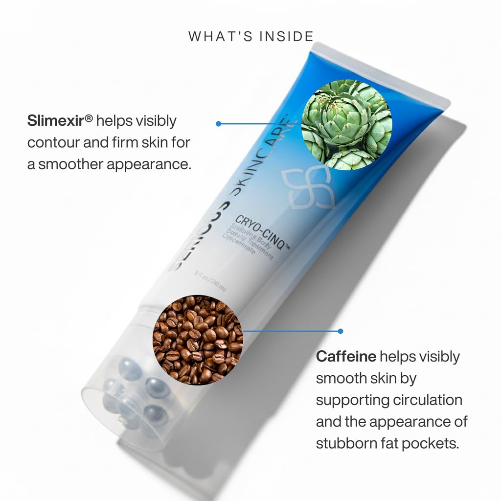 Serious Skincare Cryo-Cinq Firming Body Cream for Firmer, Smoother Arms & Legs, Helps Control Crepe & Cellulite, Skin Tightening for Stretch Marks, Cold Sculpt Lift Slimexir Body Moisturizer, 8 oz