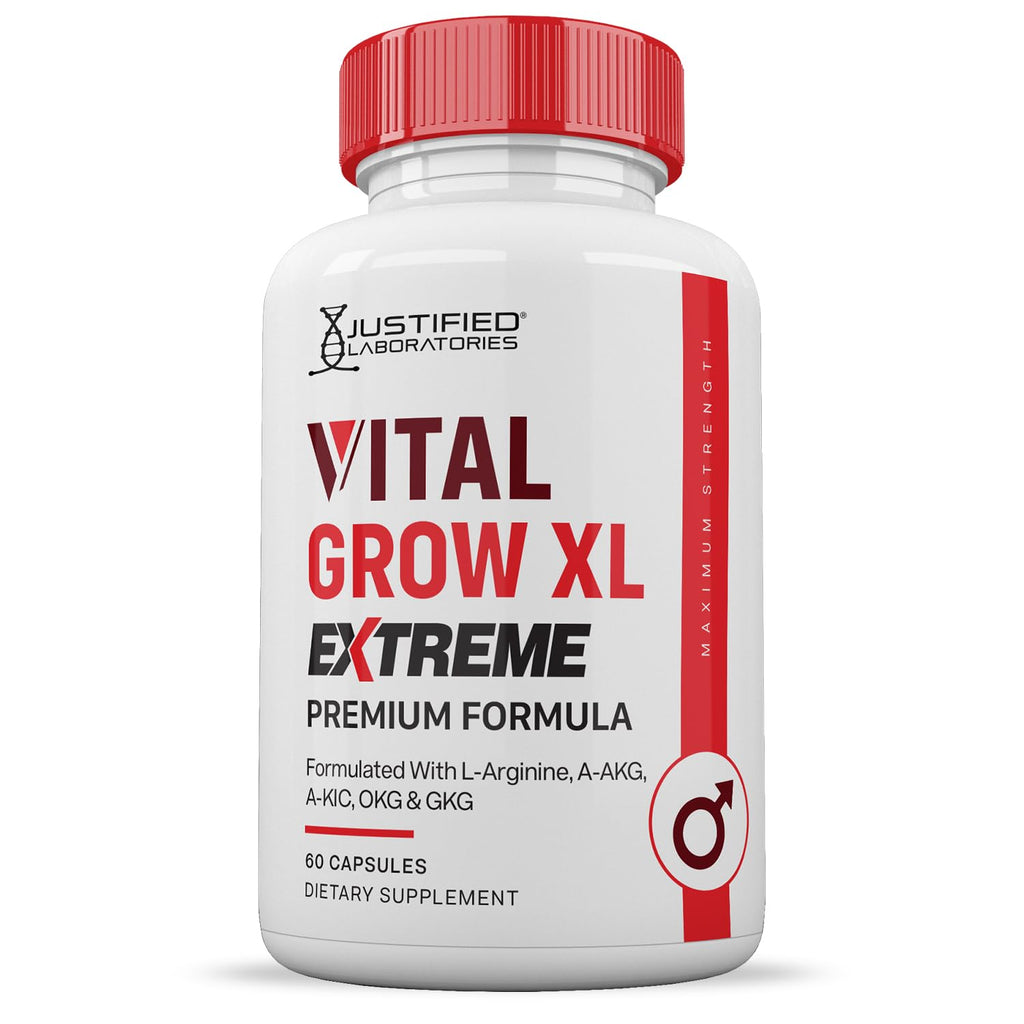 Vital Grow XL Extreme Pills 1600MG Premium Formula Proprietary Blend for Men's Health 60 Capsules