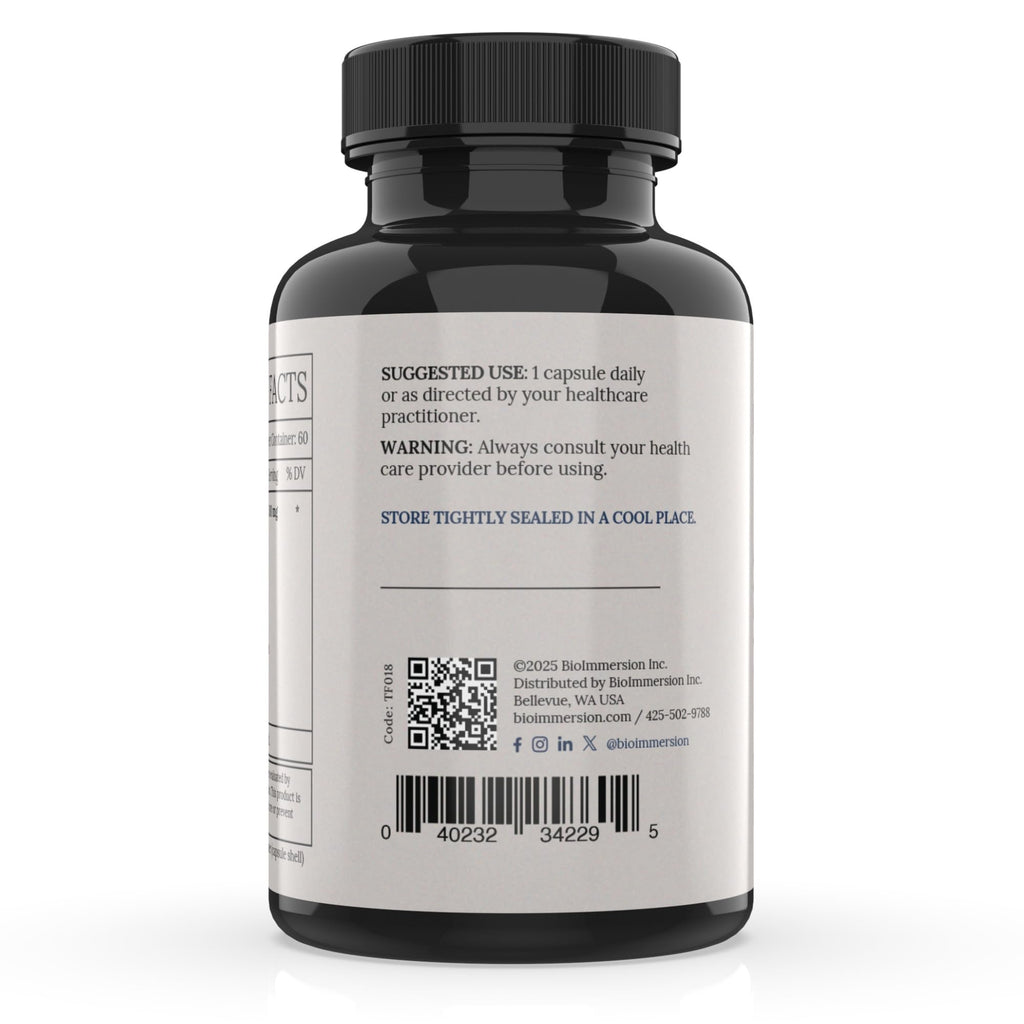 BioImmersion Supernatant Synbiotic - Prebiotic Probiotic Postbiotic - Eases Digestive Discomfort, Gut Imbalance & Yeast Overgrowth - Immune & Microbiome Support for Men and Women - 60 Capsules