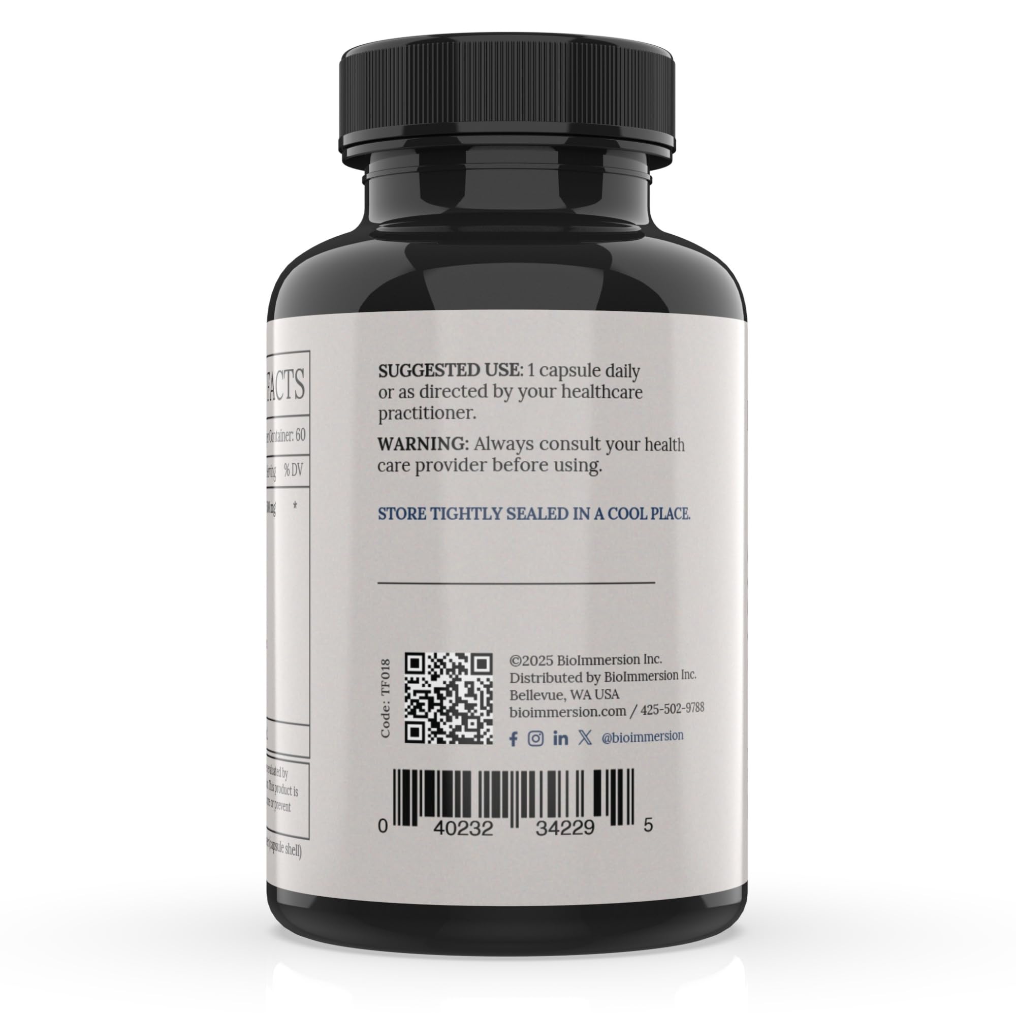 BioImmersion Supernatant Synbiotic - Prebiotic Probiotic Postbiotic - Eases Digestive Discomfort, Gut Imbalance & Yeast Overgrowth - Immune & Microbiome Support for Men and Women - 60 Capsules