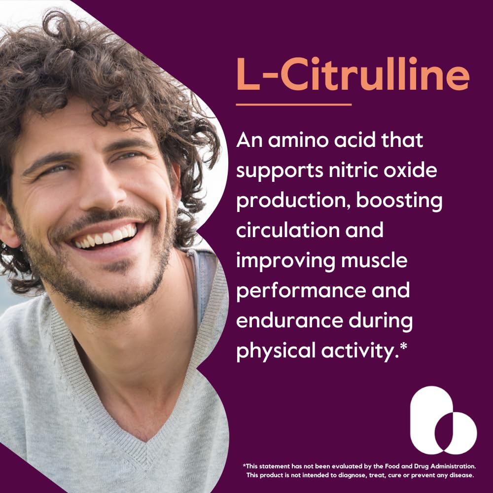 BESTVITE L-Citrulline 750mg per Capsule (240 Vegetarian Capsules) (120 x 2) - No Stearates - No Silica - No Fillers - Non GMO - Gluten Free - Vegan